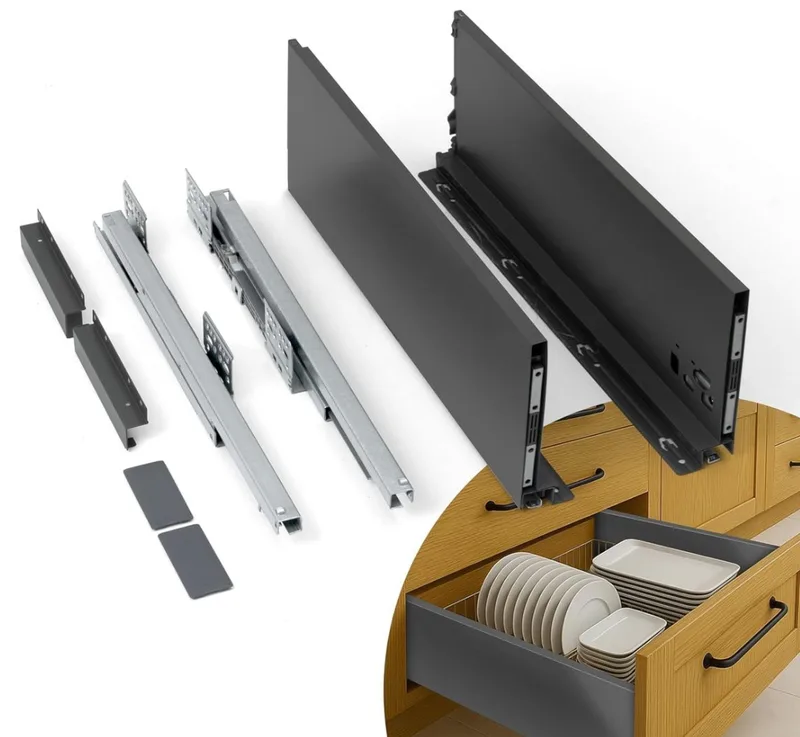 Tandem box - Түлхэж онгойх замтай 185mm